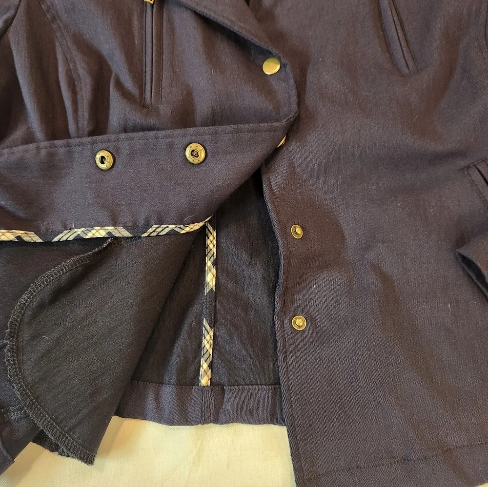 Eden Society Women's Navy Utility Jacket Size 2XL Pockets‎ Military Snap Buttons